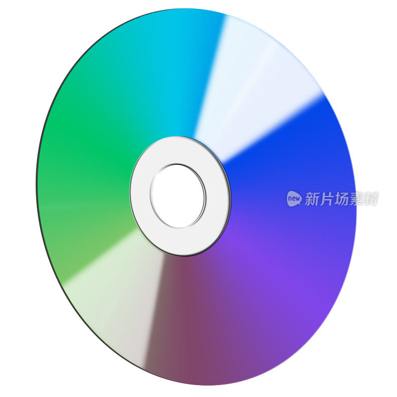 CD/DVD光盘隔离在白色